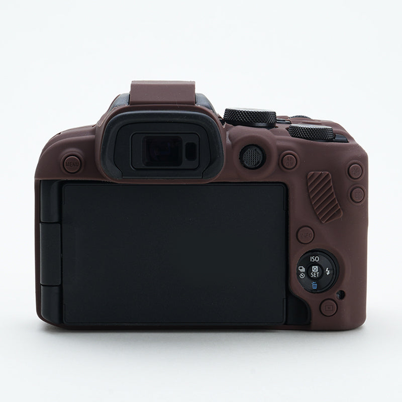 Soft Silicone Skin Case for Canon EOS R10 Camera, Anti-scratch Dust-proof Protective Cover - Brown