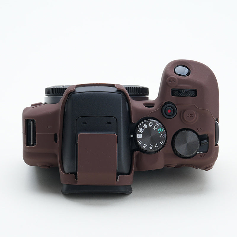 Soft Silicone Skin Case for Canon EOS R10 Camera, Anti-scratch Dust-proof Protective Cover - Brown