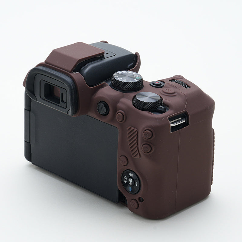 Soft Silicone Skin Case for Canon EOS R10 Camera, Anti-scratch Dust-proof Protective Cover - Brown