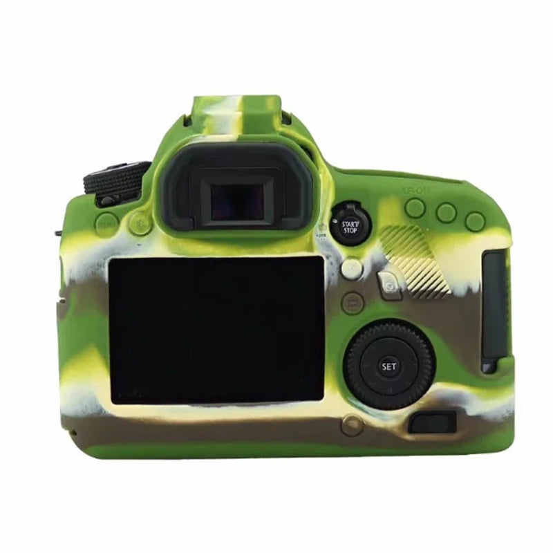 Silicone Case for Canon EOS 6D Digital Camera Anti-scratch Protective Cover Non-slip Texture Protector - Camouflage