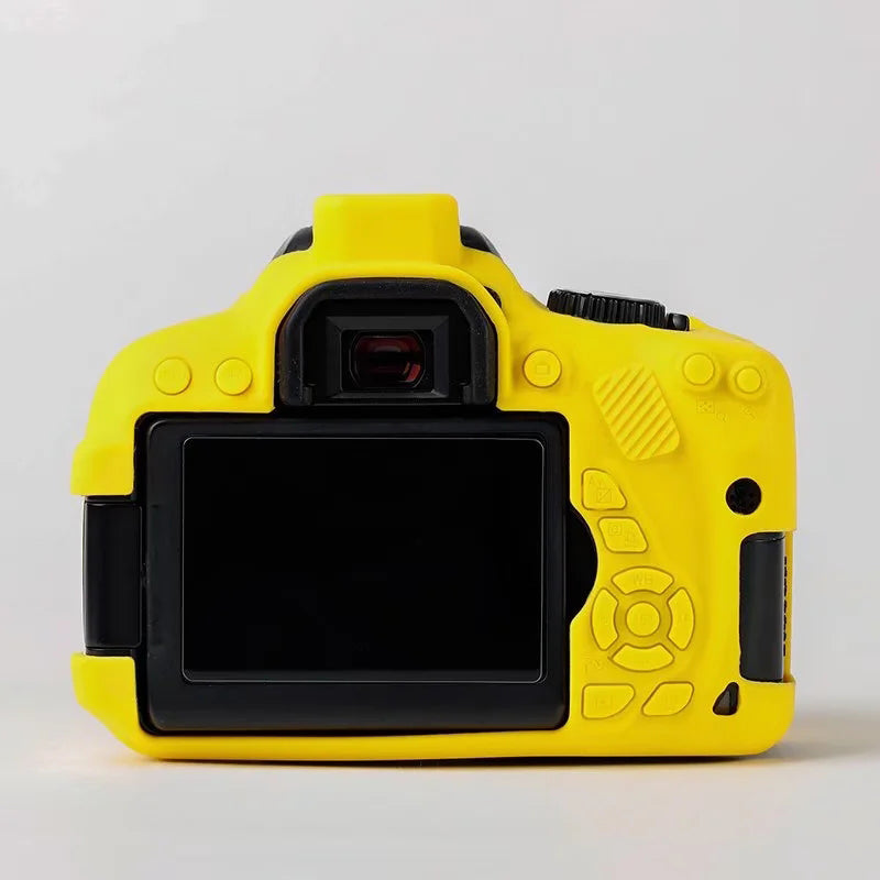 Uniqkart for Canon EOS 700D / 650D / 600D Soft Silicone Skin Case Protective Cover Anti-scratch Camera Bag - Yellow