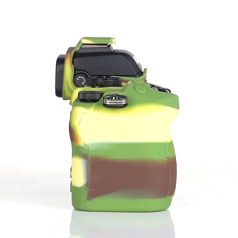 Uniqkart for Nikon Z 50 Silicone Camera Sleeve Case Anti-drop Dust-proof Protective Cover - Camouflage