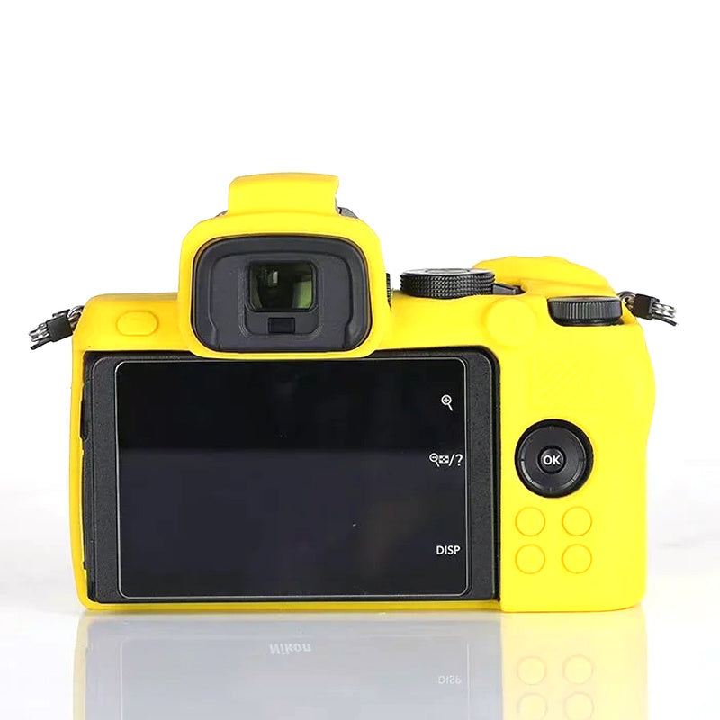 Uniqkart for Nikon Z 50 Silicone Camera Sleeve Case Anti-drop Dust-proof Protective Cover - Yellow