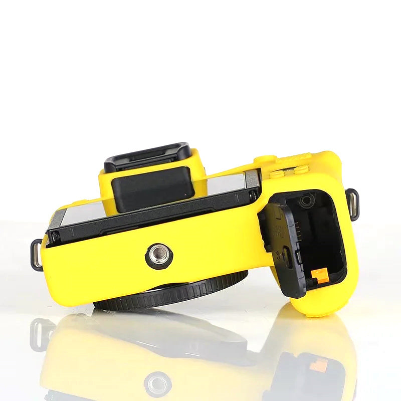 Uniqkart for Nikon Z 50 Silicone Camera Sleeve Case Anti-drop Dust-proof Protective Cover - Yellow