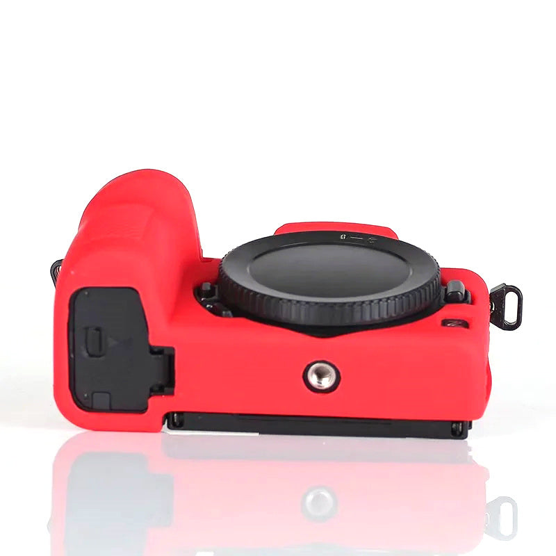 Uniqkart for Nikon Z 50 Silicone Camera Sleeve Case Anti-drop Dust-proof Protective Cover - Red