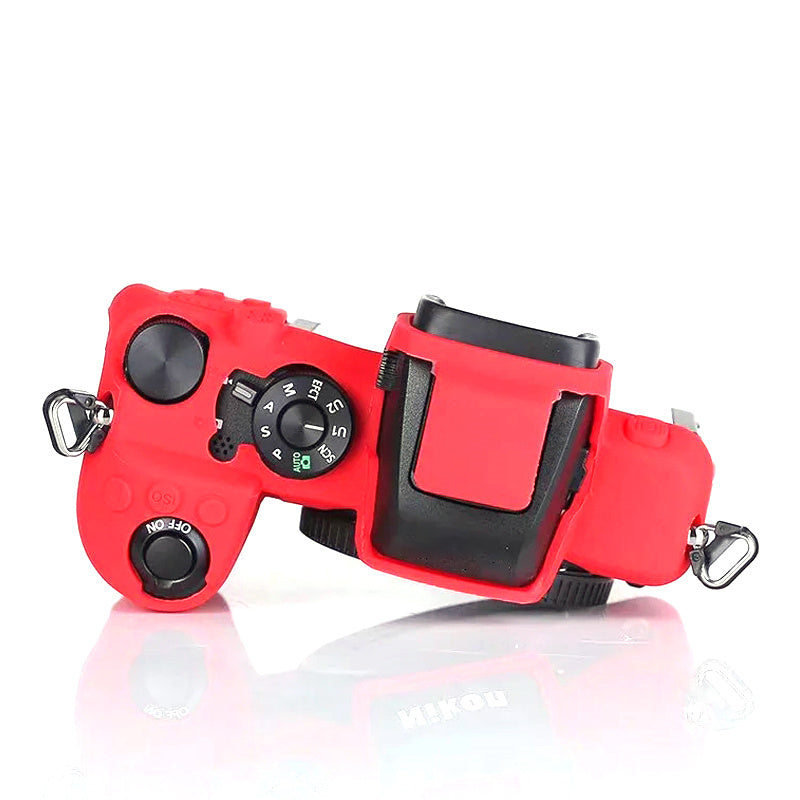 Uniqkart for Nikon Z 50 Silicone Camera Sleeve Case Anti-drop Dust-proof Protective Cover - Red