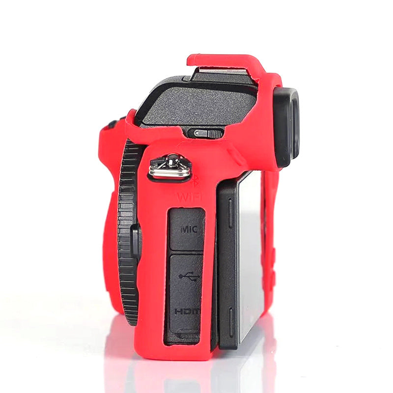 Uniqkart for Nikon Z 50 Silicone Camera Sleeve Case Anti-drop Dust-proof Protective Cover - Red