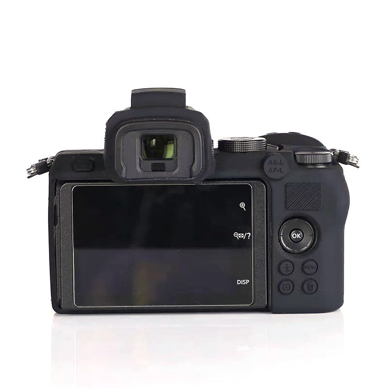 Uniqkart for Nikon Z 50 Silicone Camera Sleeve Case Anti-drop Dust-proof Protective Cover - Black