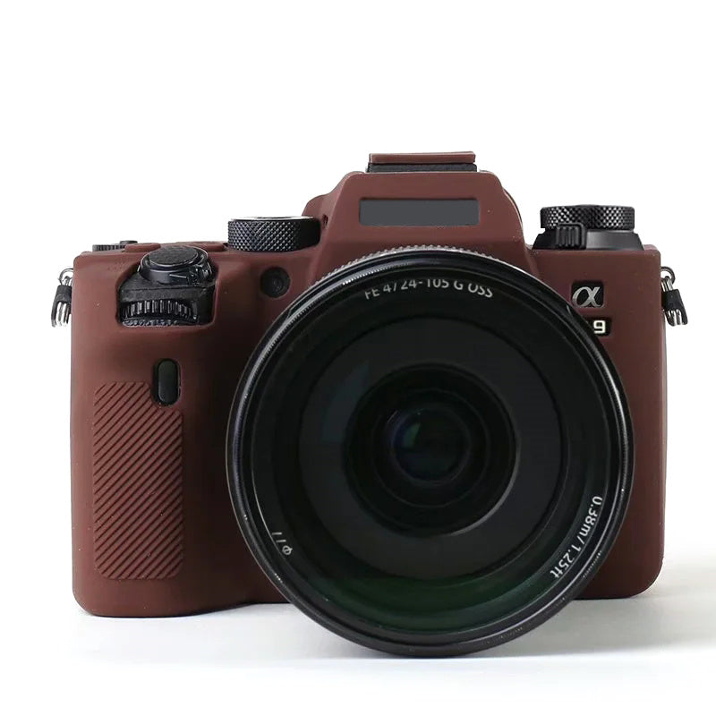 Soft Silicone Case for Sony A9 II / ILCE-9M2 / Alpha 9 II Camera, Anti-drop Protective Cover - Coffee