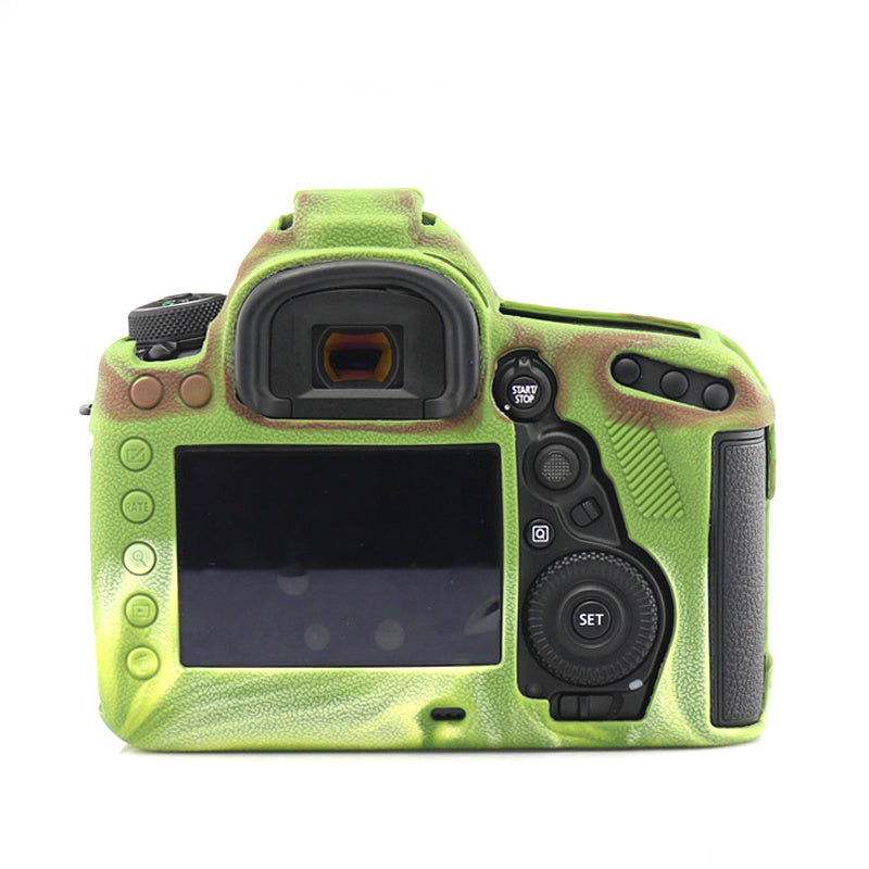 Uniqkart for Canon EOS 5D Mark IV / 5D4 Camera Anti-fall Silicone Skin Case DSLR Protective Cover - Camouflage
