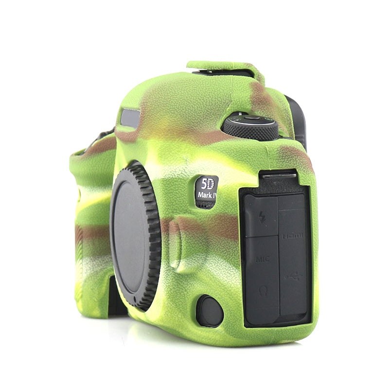 Uniqkart for Canon EOS 5D Mark IV / 5D4 Camera Anti-fall Silicone Skin Case DSLR Protective Cover - Camouflage
