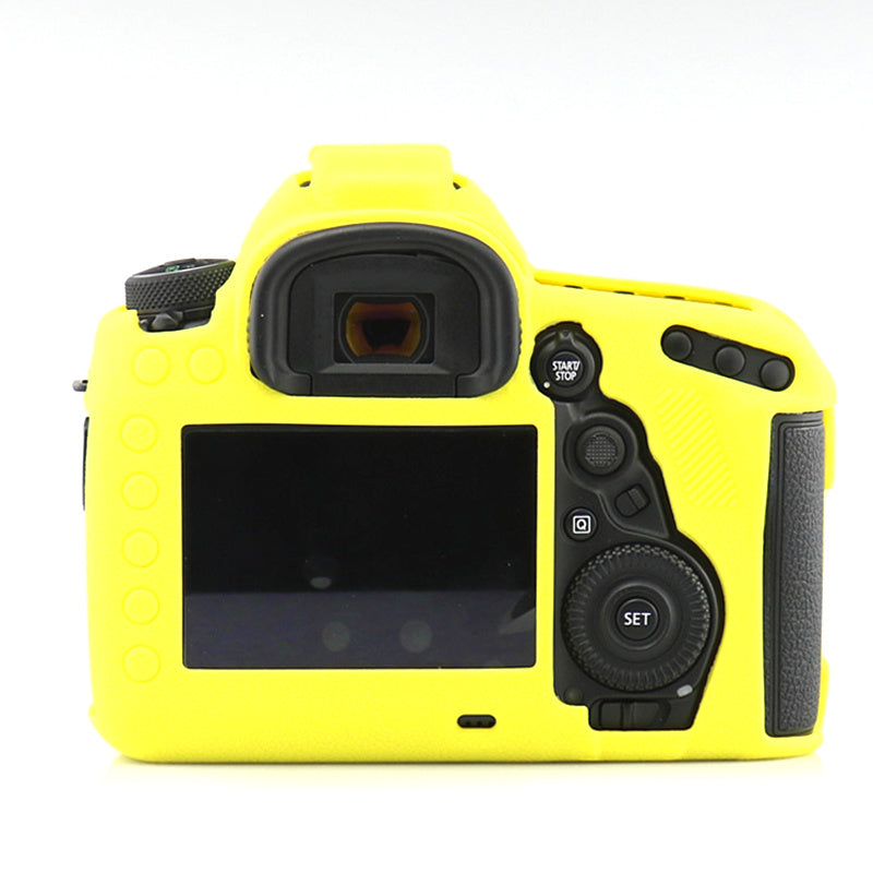 Uniqkart for Canon EOS 5D Mark IV / 5D4 Camera Anti-fall Silicone Skin Case DSLR Protective Cover - Yellow