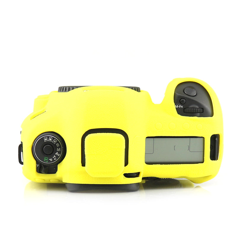 Uniqkart for Canon EOS 5D Mark IV / 5D4 Camera Anti-fall Silicone Skin Case DSLR Protective Cover - Yellow