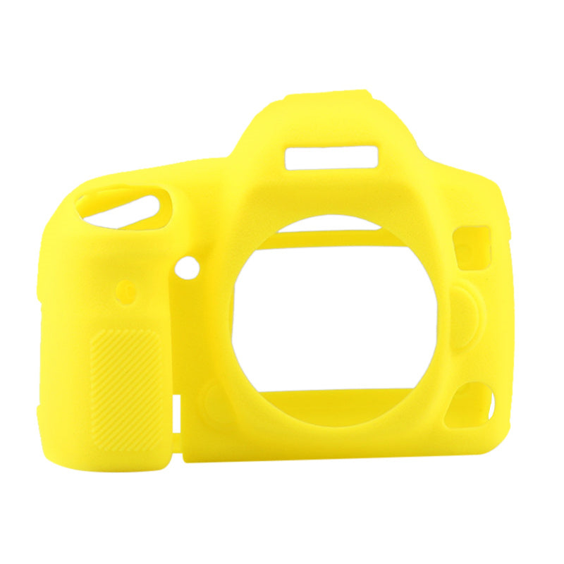 Uniqkart for Canon EOS 5D Mark IV / 5D4 Camera Anti-fall Silicone Skin Case DSLR Protective Cover - Yellow