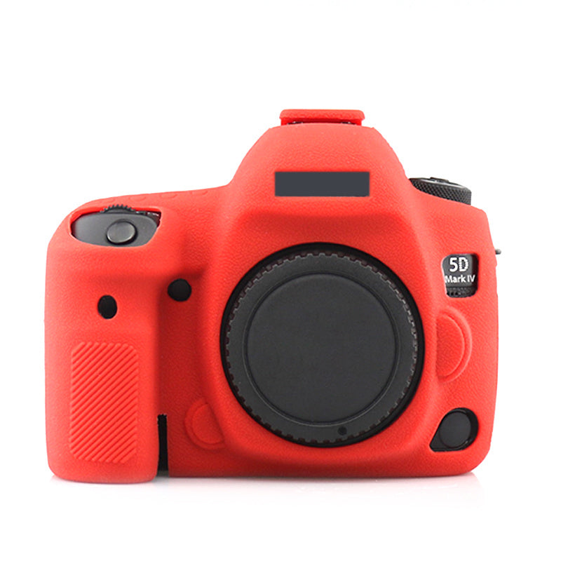 Uniqkart for Canon EOS 5D Mark IV / 5D4 Camera Anti-fall Silicone Skin Case DSLR Protective Cover - Red