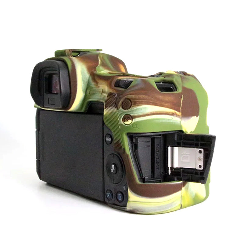 Uniqkart for Canon EOS R Camera Silicone Case Anti-scratch Camera Protective Sleeve Cover - Camouflage