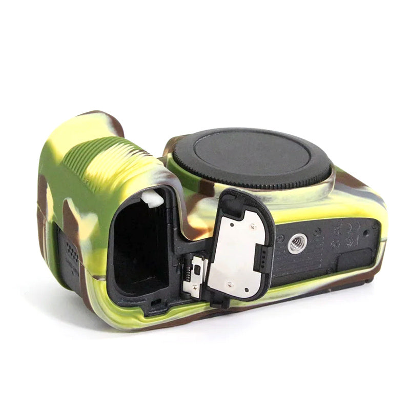 Uniqkart for Canon EOS R Camera Silicone Case Anti-scratch Camera Protective Sleeve Cover - Camouflage