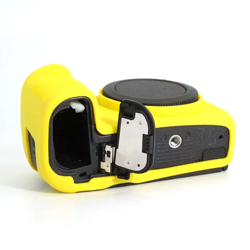 Uniqkart for Canon EOS R Camera Silicone Case Anti-scratch Camera Protective Sleeve Cover - Yellow