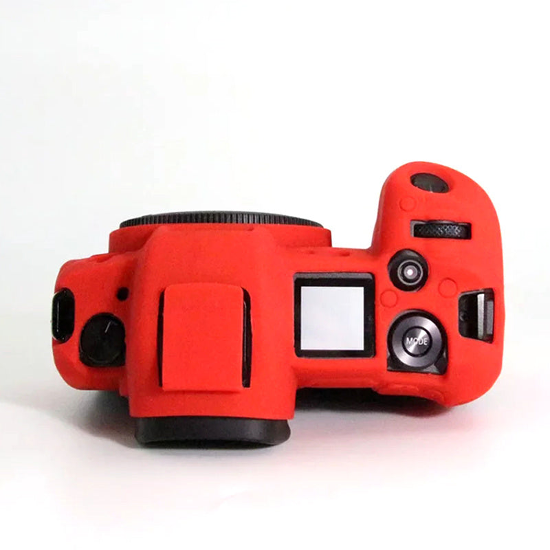 Uniqkart for Canon EOS R Camera Silicone Case Anti-scratch Camera Protective Sleeve Cover - Red