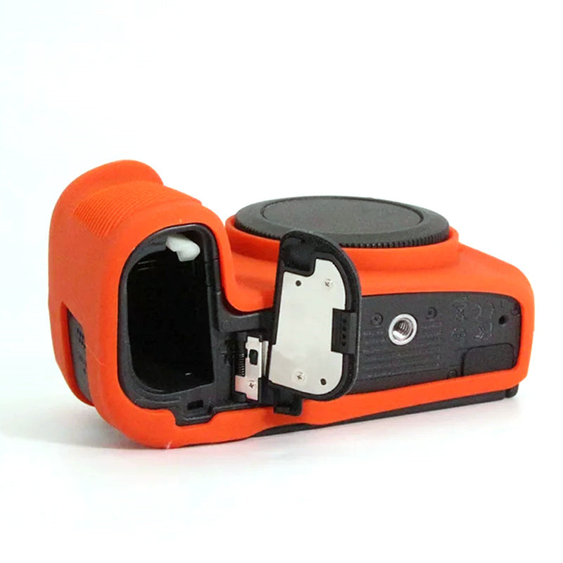 Uniqkart for Canon EOS R Camera Silicone Case Anti-scratch Camera Protective Sleeve Cover - Orange