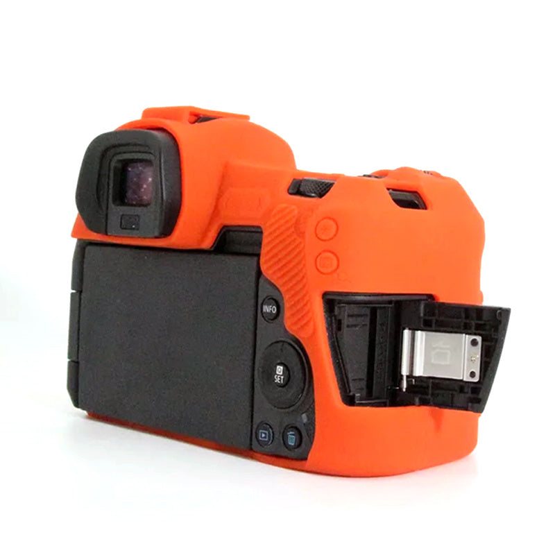 Uniqkart for Canon EOS R Camera Silicone Case Anti-scratch Camera Protective Sleeve Cover - Orange