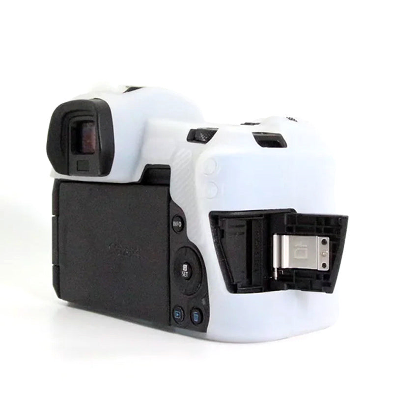 Uniqkart for Canon EOS R Camera Silicone Case Anti-scratch Camera Protective Sleeve Cover - White