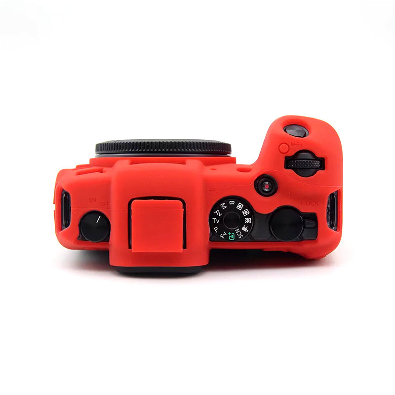 Uniqkart for Canon EOS RP Silicone Skin Case Anti-scratch Digital Camera Protective Cover - Red