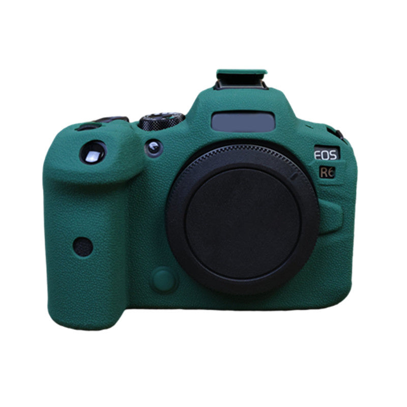 Uniqkart for Canon EOS R6 Mark II Silicone Case Anti-scratch Digital Camera Protective Cover - Army Green