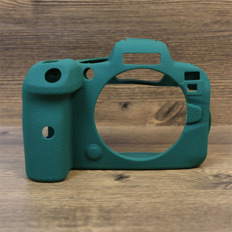 Uniqkart for Canon EOS R6 Mark II Silicone Case Anti-scratch Digital Camera Protective Cover - Army Green