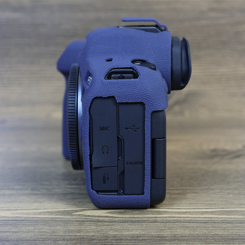 Uniqkart for Canon EOS R6 Mark II Silicone Case Anti-scratch Digital Camera Protective Cover - Sapphire