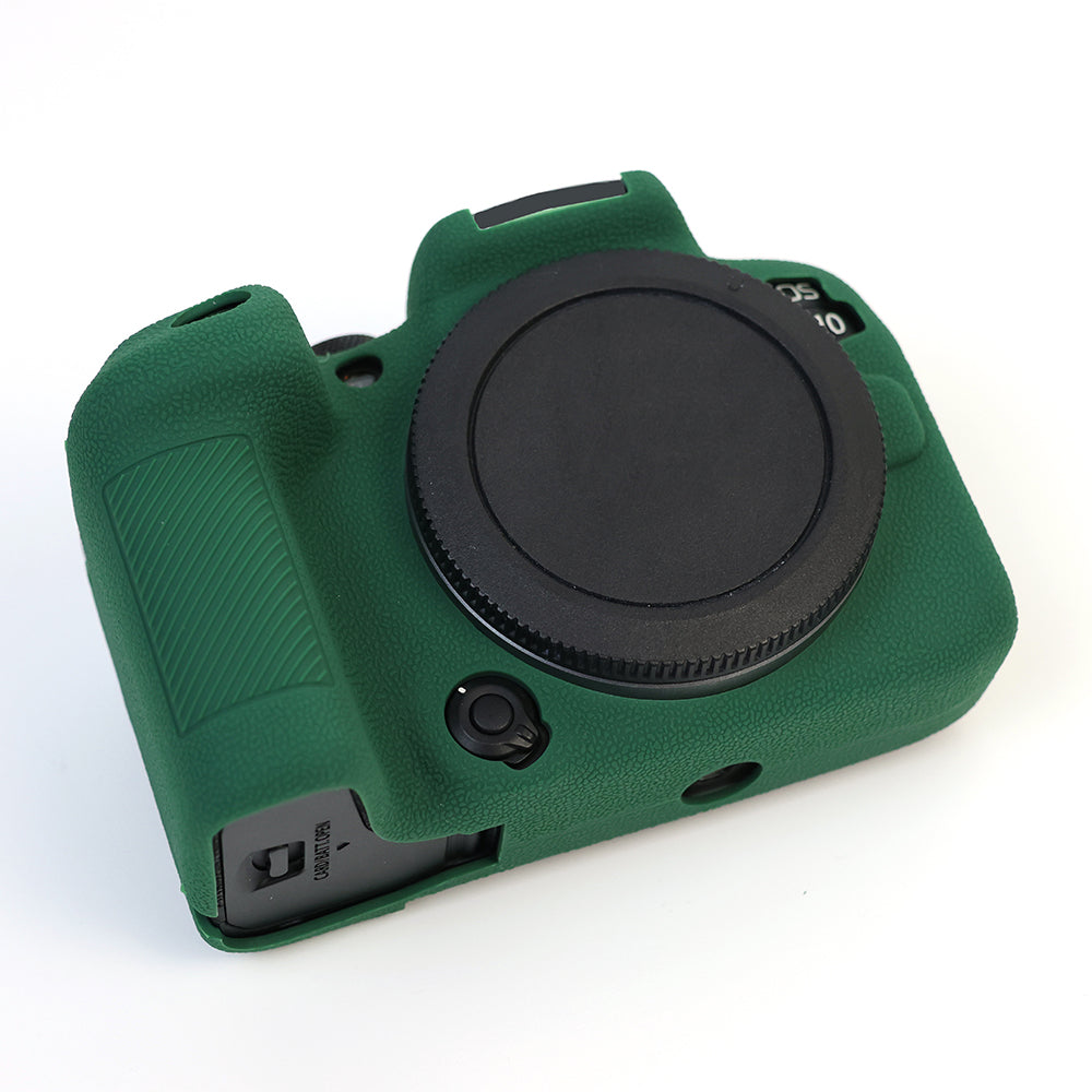 Uniqkart for Canon EOS R10 Silicone Case Digital Camera Anti-drop Protective Cover - Blackish Green