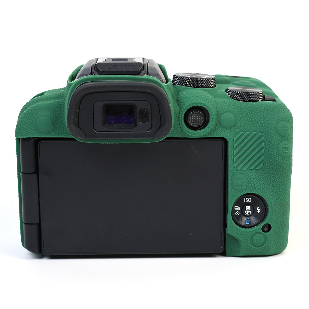 Uniqkart for Canon EOS R10 Silicone Case Digital Camera Anti-drop Protective Cover - Blackish Green