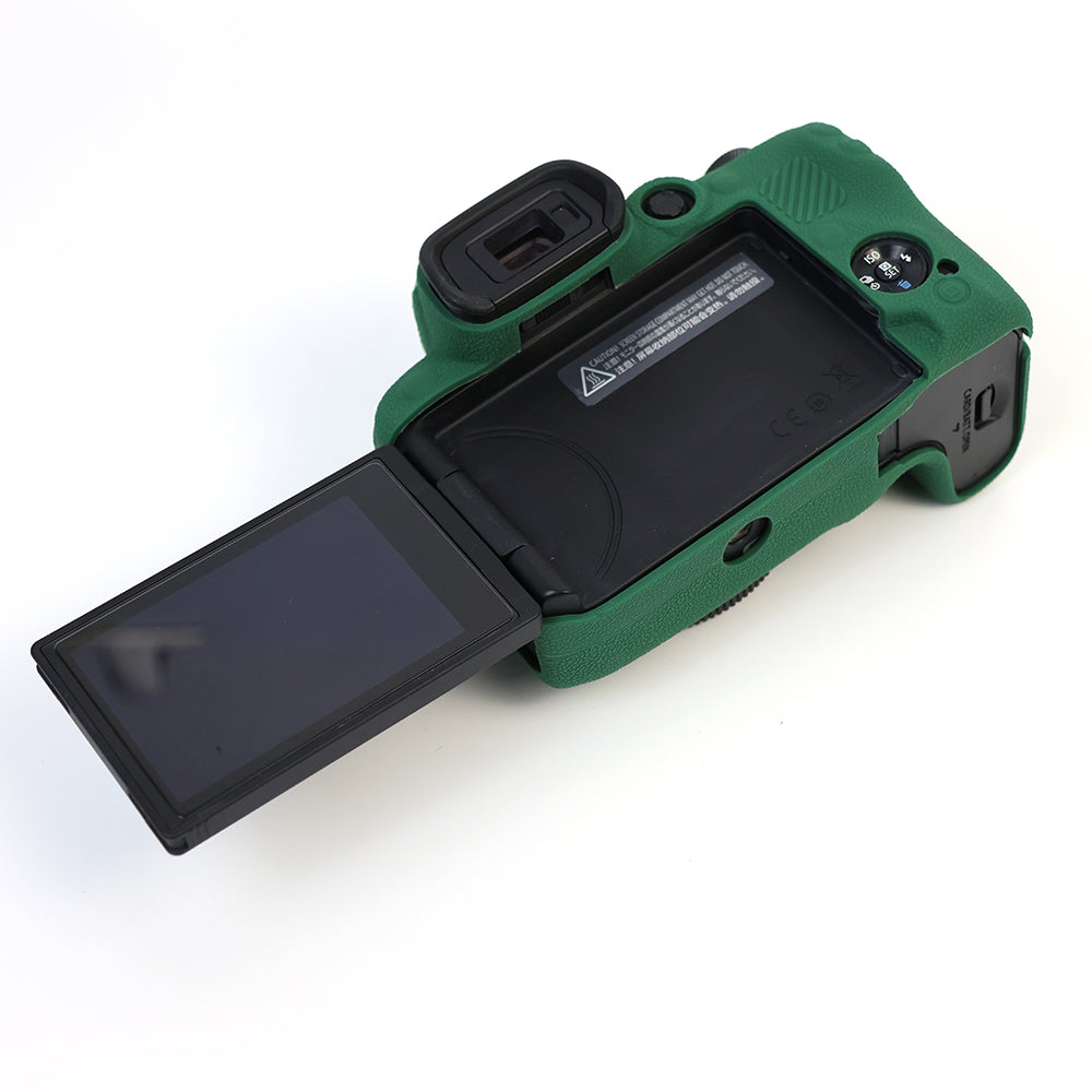 Uniqkart for Canon EOS R10 Silicone Case Digital Camera Anti-drop Protective Cover - Blackish Green