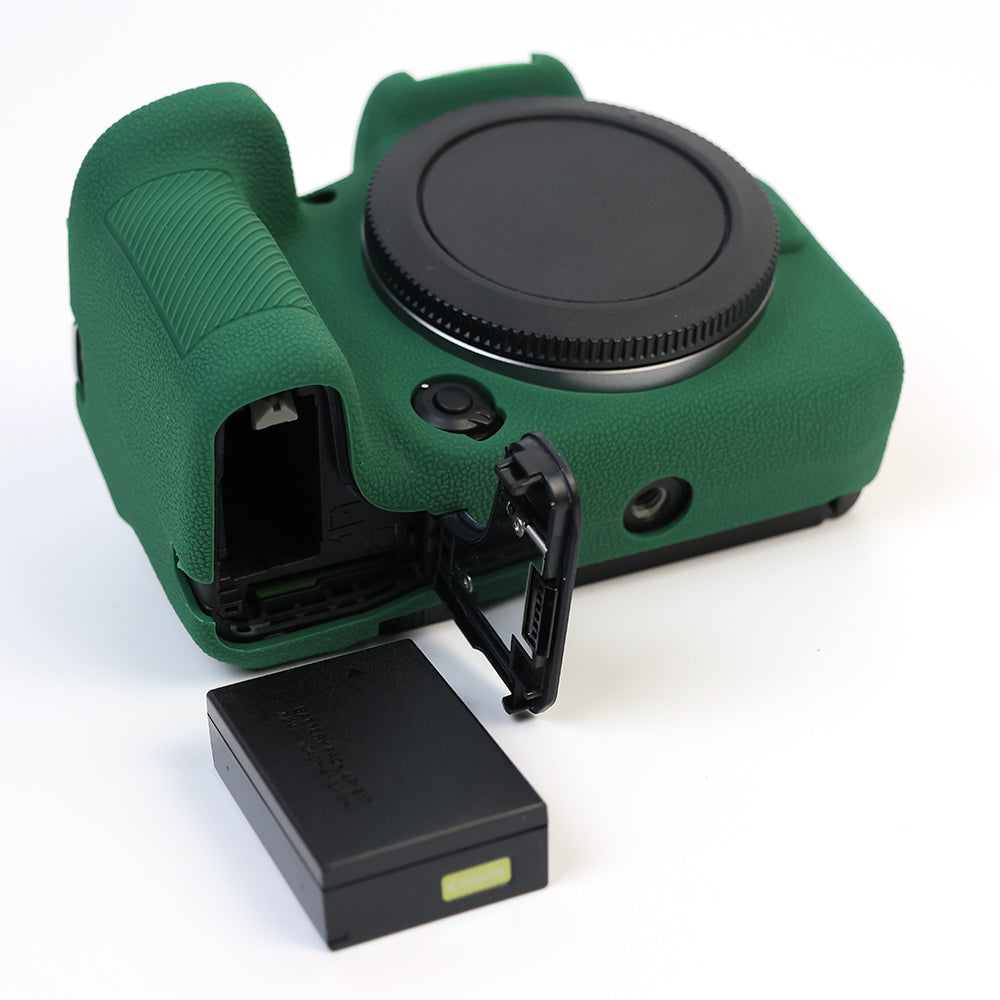 Uniqkart for Canon EOS R10 Silicone Case Digital Camera Anti-drop Protective Cover - Blackish Green