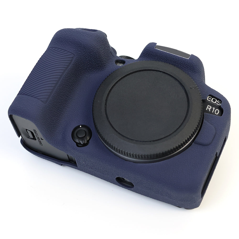 Uniqkart for Canon EOS R10 Silicone Case Digital Camera Anti-drop Protective Cover - Sapphire