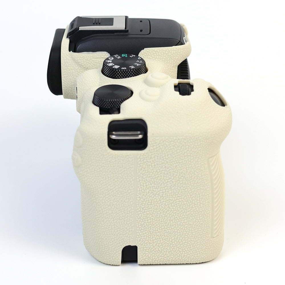 Uniqkart for Canon EOS R10 Silicone Case Digital Camera Anti-drop Protective Cover - Beige