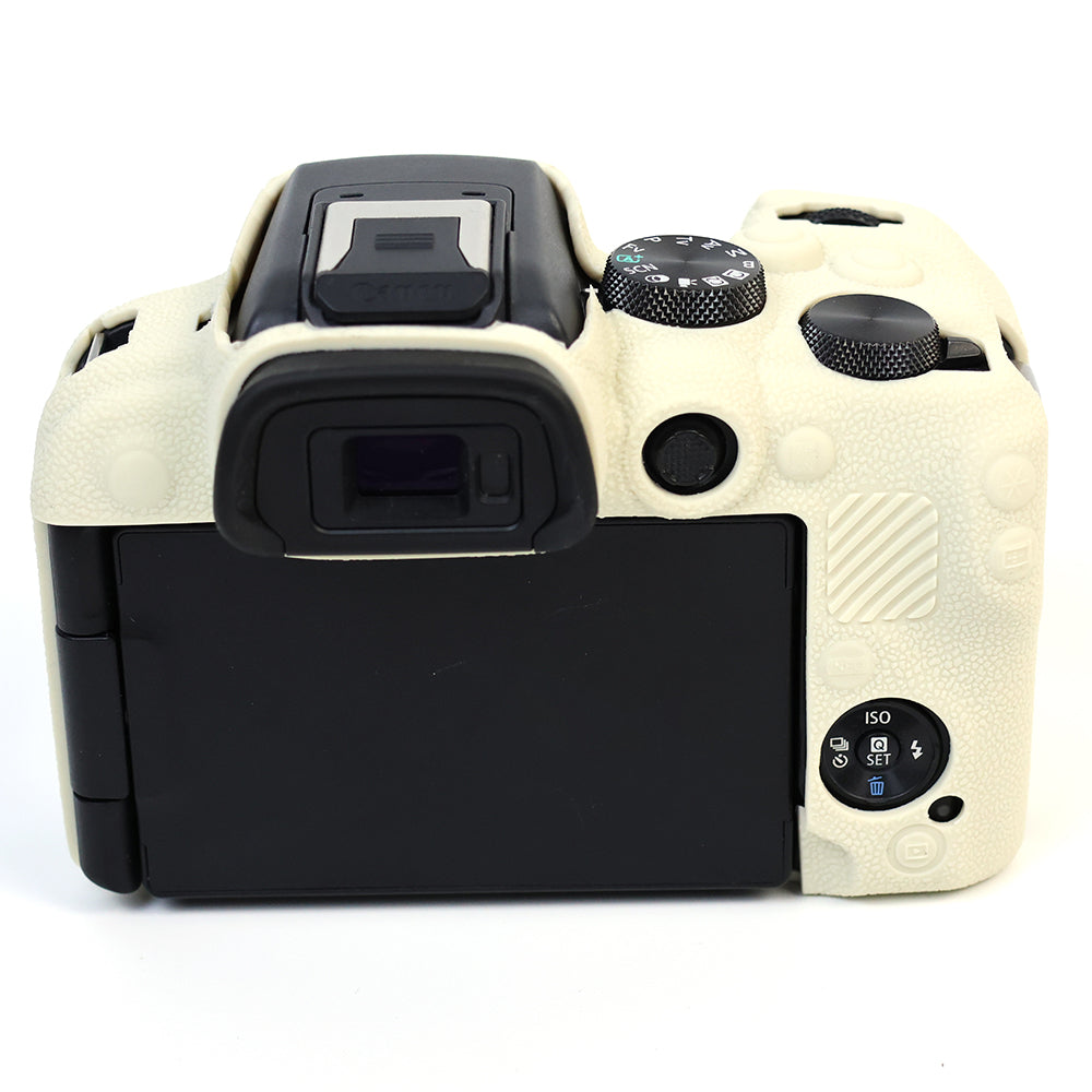 Uniqkart for Canon EOS R10 Silicone Case Digital Camera Anti-drop Protective Cover - Beige
