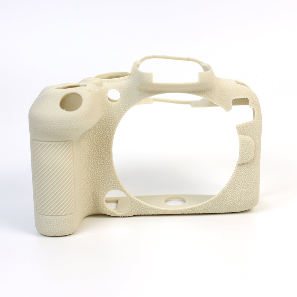 Uniqkart for Canon EOS R10 Silicone Case Digital Camera Anti-drop Protective Cover - Beige