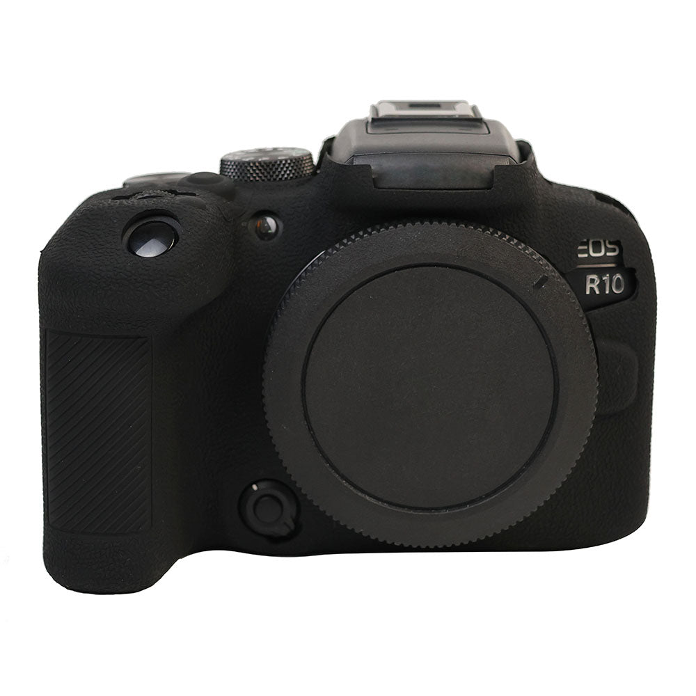 Uniqkart for Canon EOS R10 Silicone Case Digital Camera Anti-drop Protective Cover - Black