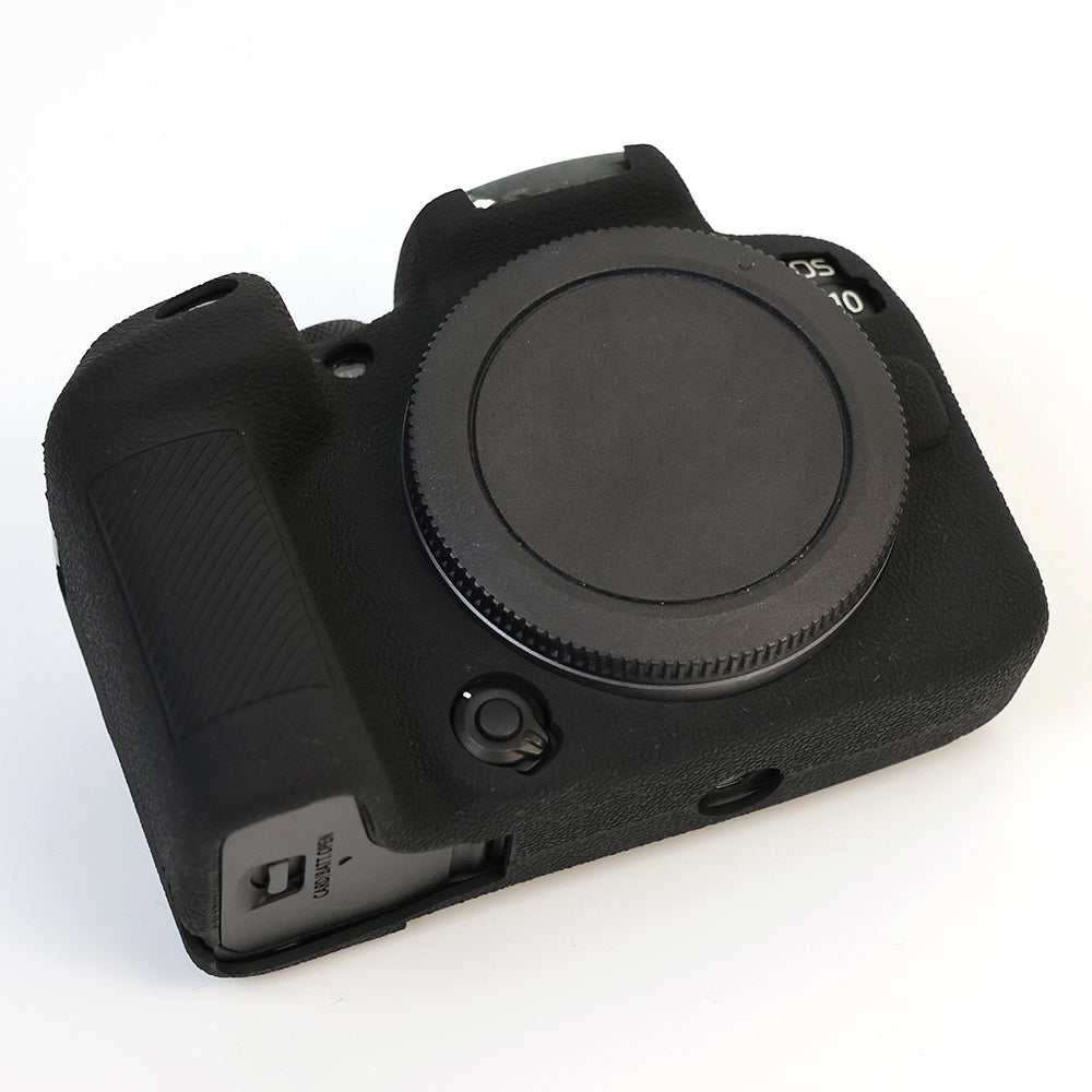 Uniqkart for Canon EOS R10 Silicone Case Digital Camera Anti-drop Protective Cover - Black
