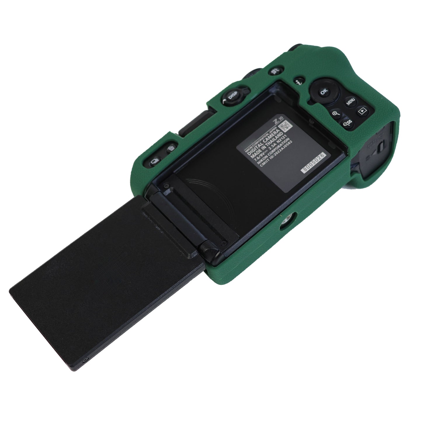 Anti-drop Sleeve for Nikon Z 30 Camera Non-slip Silicone Cover Dust-proof Protective Case - Blackish Green