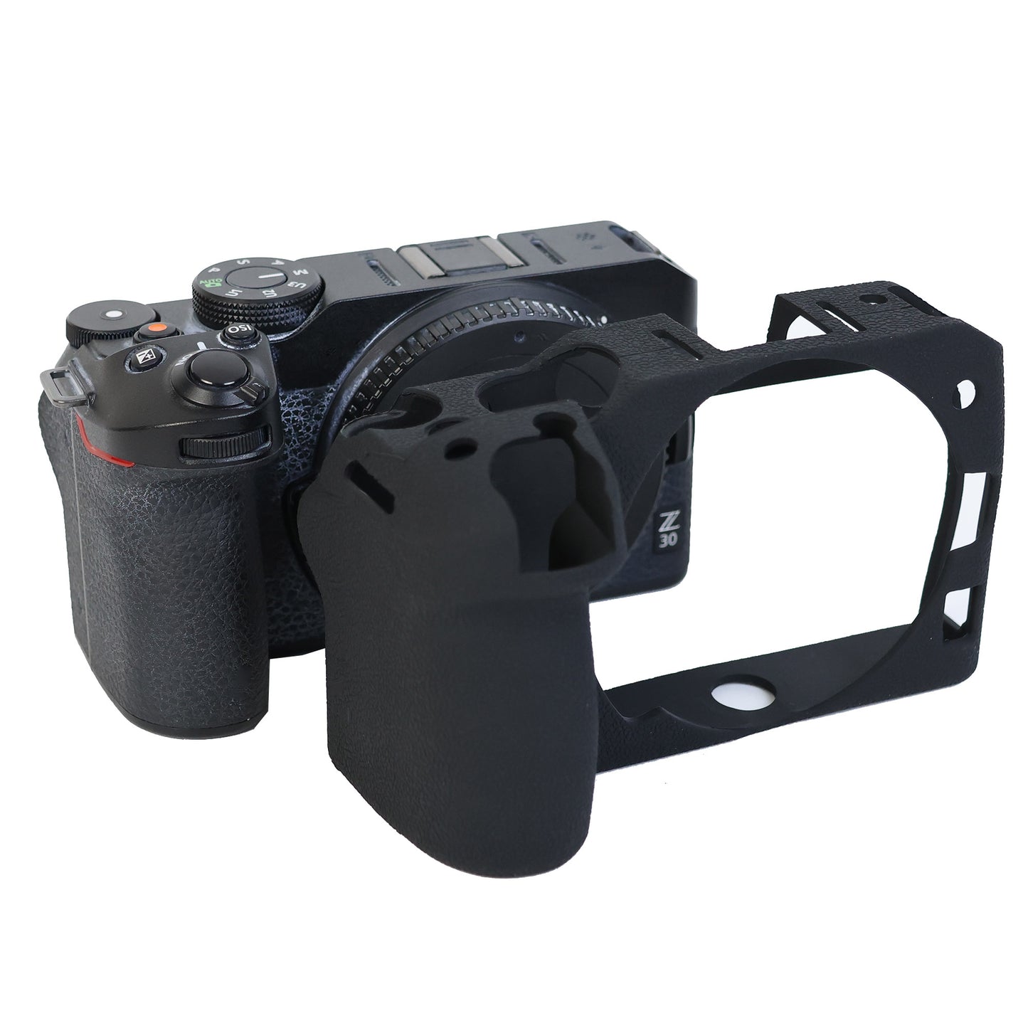 Anti-drop Sleeve for Nikon Z 30 Camera Non-slip Silicone Cover Dust-proof Protective Case - Black