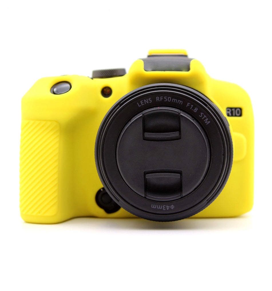 Flexible Silicone Case for Canon EOS R10 Camera Protector Anti-Scratch Anti-Drop Cover - Yellow