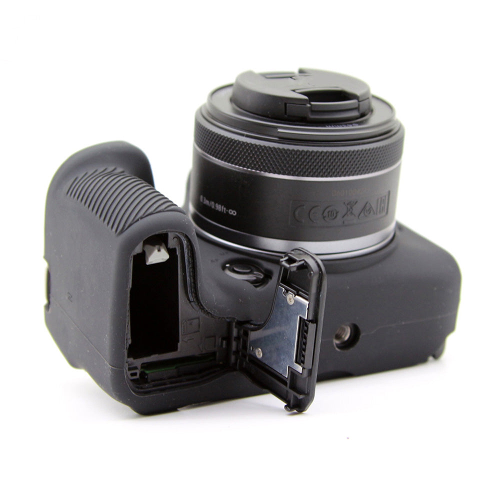 Flexible Silicone Case for Canon EOS R10 Camera Protector Anti-Scratch Anti-Drop Cover - Black