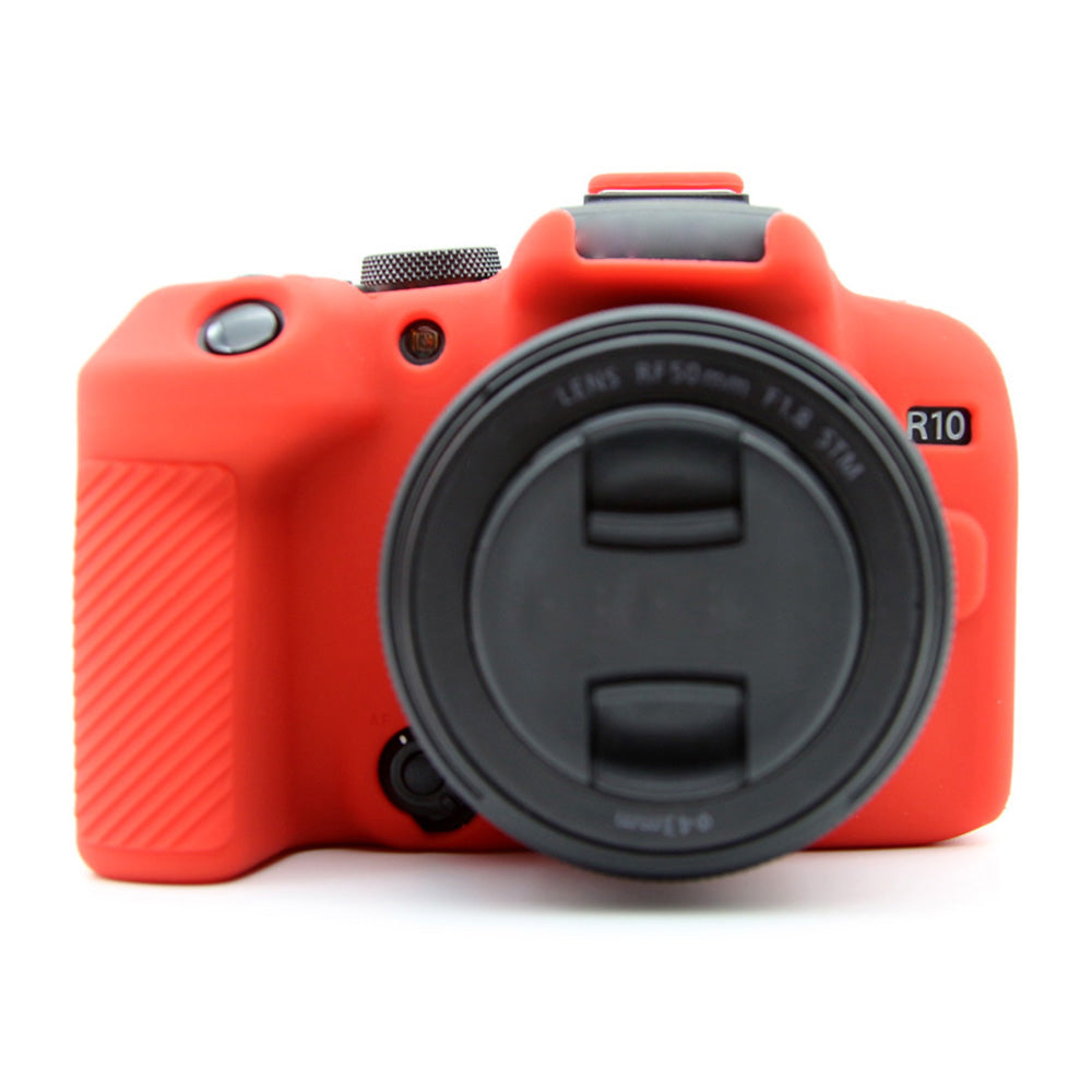 Flexible Silicone Case for Canon EOS R10 Camera Protector Anti-Scratch Anti-Drop Cover - Red