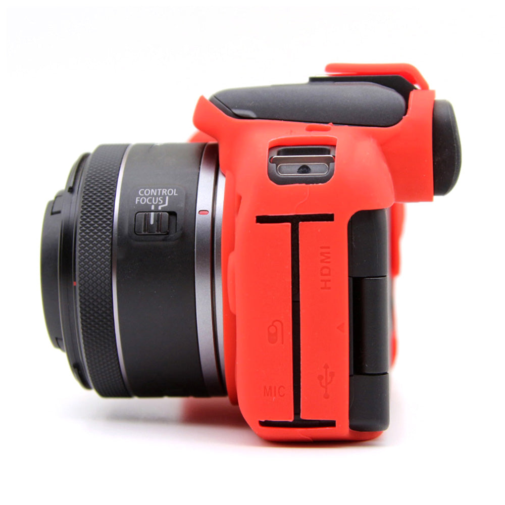 Flexible Silicone Case for Canon EOS R10 Camera Protector Anti-Scratch Anti-Drop Cover - Red