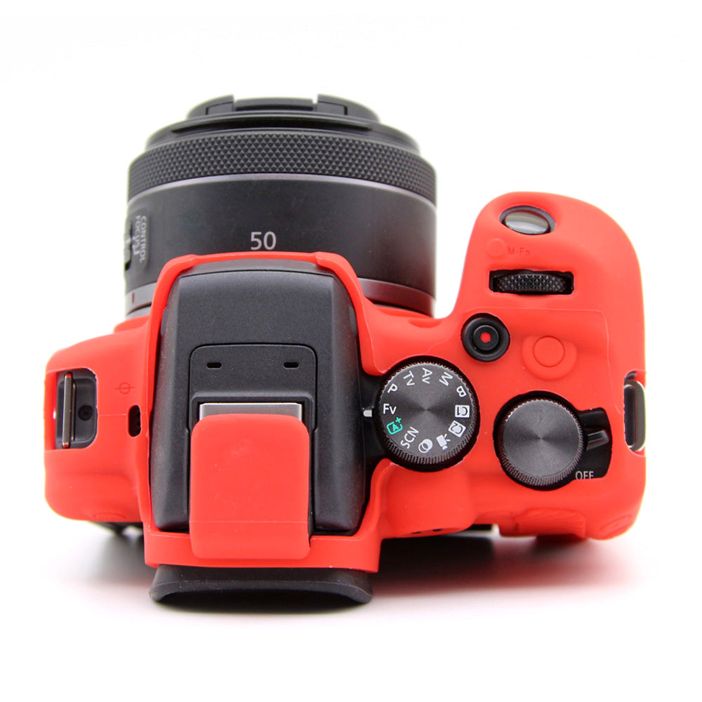 Flexible Silicone Case for Canon EOS R10 Camera Protector Anti-Scratch Anti-Drop Cover - Red