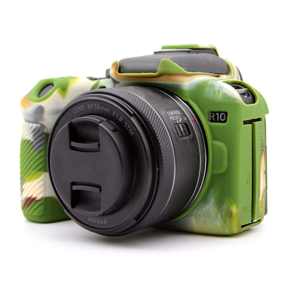 Flexible Silicone Case for Canon EOS R10 Camera Protector Anti-Scratch Anti-Drop Cover - Camouflage