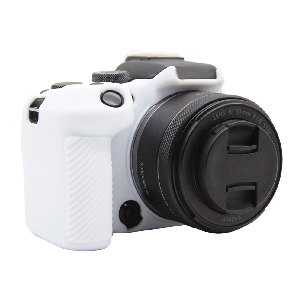 Flexible Silicone Case for Canon EOS R10 Camera Protector Anti-Scratch Anti-Drop Cover - White