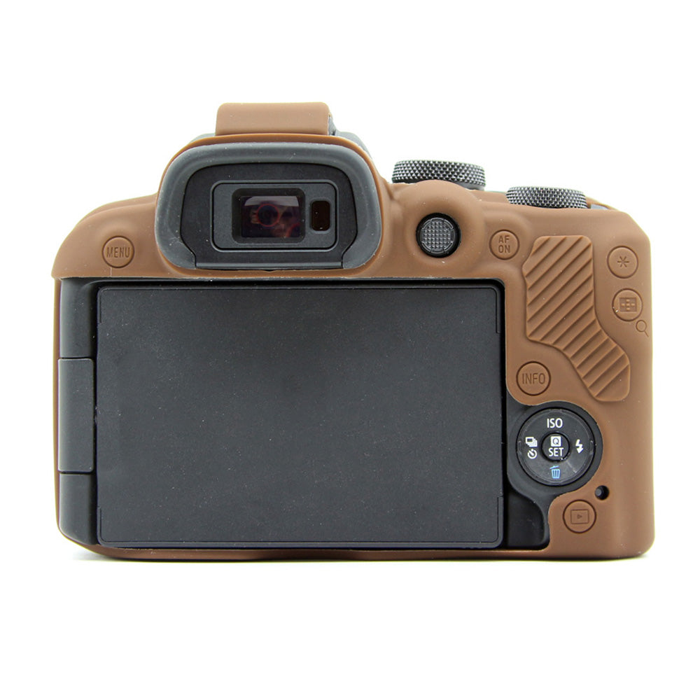 Flexible Silicone Case for Canon EOS R10 Camera Protector Anti-Scratch Anti-Drop Cover - Coffee